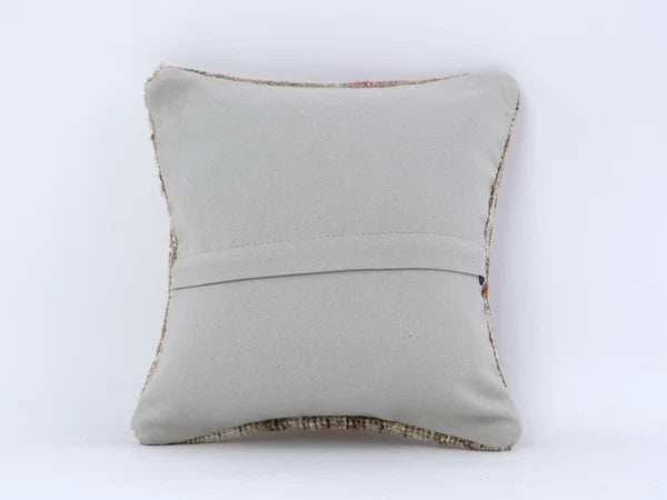 Handmade Square Jute Kilim Cushion Cover Indian Vintage Pillow 12x12 Rug Boho