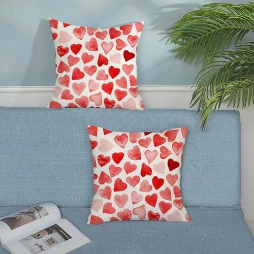 Valentines Day Pillow Covers 20x20 Set of 2 20" x 20" (Pack of 2) Red-4