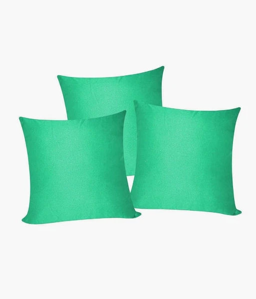 3 x Plain Satin 16x16 Light Teal Cushion Cover / Pillow Cases /Sofa Décor