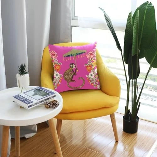 Throw Pillow Covers 20X20 Inch, Fall Pillow 20" x 20" (Pack of 1) Left Monkey
