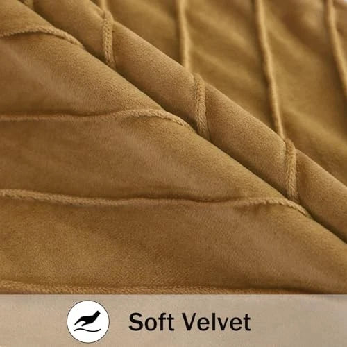 Velvet Throw Pillow Covers 24x24 inch Pack of 2 24" x 24" (Pack of 2) Brown