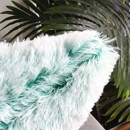 2 Packs Fluffy Plush Pillow Cover 22"x22", Fall Winter Home Decorative Luxury