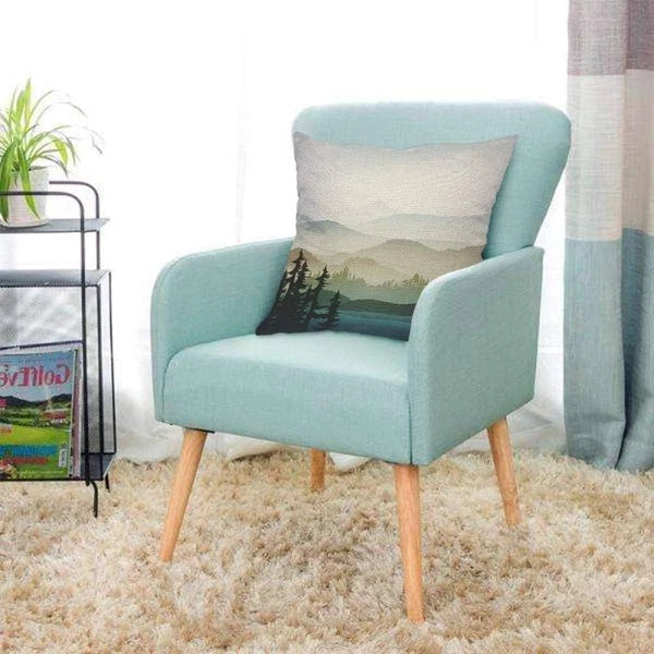 AOYEGO Nature Landscape Throw Pillow Cover Mountain Forest and Lake Summer...