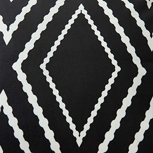Set of 2 Square Pillow Covers 22 x 22 inches Boho 22" x 22" (Pack of 2) Black