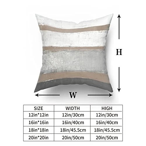 Brown Pillow Covers 18x18 Set of 2 18" x 18" (Pack of 2) Brown Grey Stripe