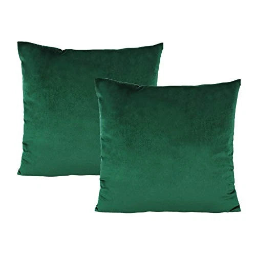 Throw Pillow Covers 18x18 Set of 2 Emerald 18" x 18" (Pack of 2) Dark Green