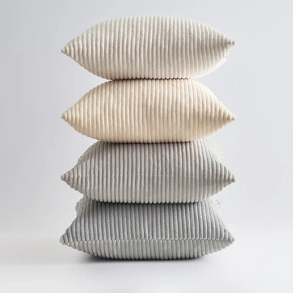 Topfinel 4 Packs Neutral Decorative Throw Pillows Covers 20x20 Inch for Livin...