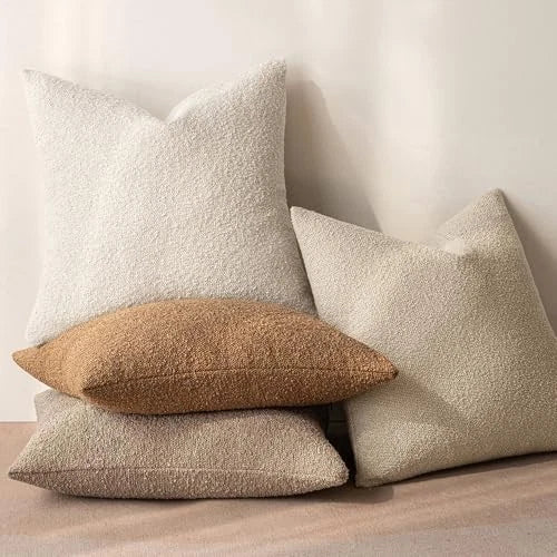 18x18 Inch Decorative Pillow Covers for Couch Bed 18" x 18" (Pack of 2) Khaki