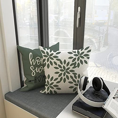 Pillow Covers 16x16 Set of 4, Modern Sofa 16" x 16" (Pack of 4) Aqua Green