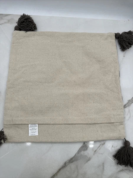 Hobby Lobby Throw Pillow Cover Sofa Cushion Farmhouse Gray Striped Boho 20"x20"