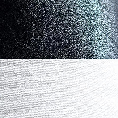 Leather Throw Pillow Covers, Set of 2 20" x 20" (Pack of 2) Black / White