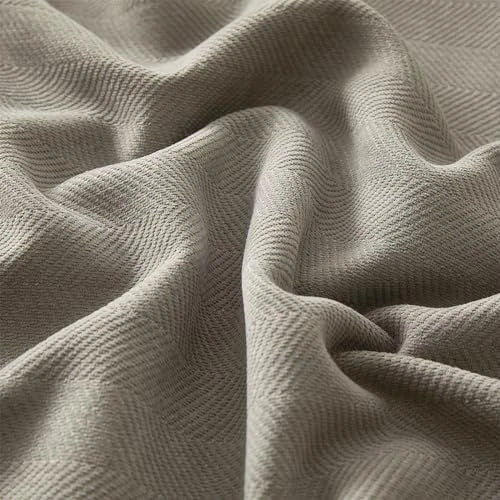Herringbone Textured Throw Pillow Covers 22" x 22" (Pack of 2) Smoke Gray