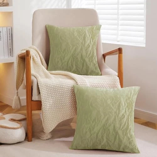 2 Pack Marble Pattern Cushion Cover Home Decor 18" x 18" (Pack of 2) Olive