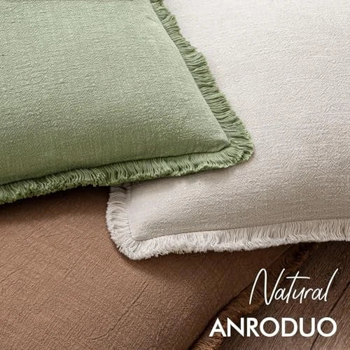 Set of 2 Decorative Throw Pillow Covers 18×18 Inch 18" x 18" (Pack of 2) Brown