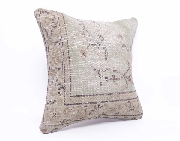 Hand Woven Kilim Rug Pillow Case 20" Vintage Handmade Jute Throw Cushion Cover