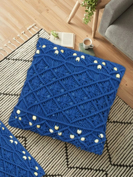 LIVINPARADISE | Macrame Cushion Cover | Woven Boho Cushion Cover | Home Décor |