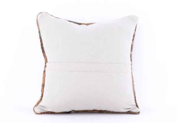 Wool Jute Cushion Cover Throw Indian Vintage Handmade Kilim Rug Pillows