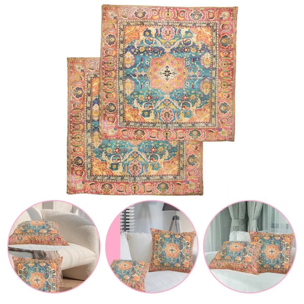 2 Pcs Pillow Case Throw Cushion Cover Boho Style Living Room Covers