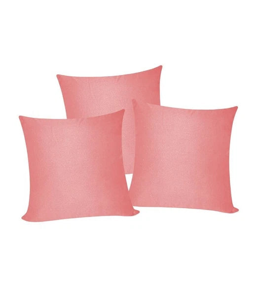 3 x Plain Satin 12 x 12 Dark Baby Pink Cushion Cover / Pillow Cases /Sofa Décor