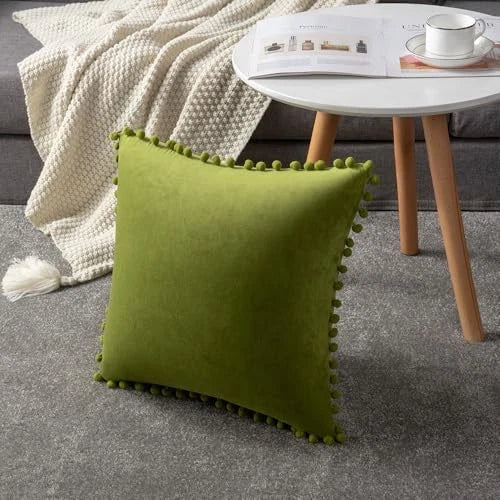 Couch Pillow Cases 22x22: 2 Pack Cozy Soft 22" x 22" (Pack of 2) Chartreuse