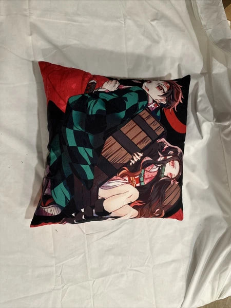 Demon Slayer Anime Throw Pillow Case Cover Home Sofa Decor Square Cushion Case