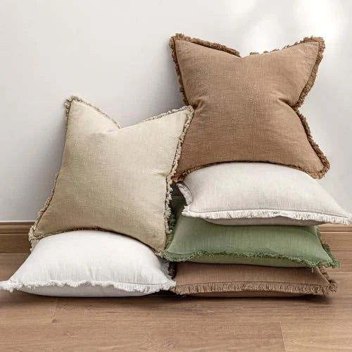 Set of 2 Decorative Throw Pillow Covers 18×18 Inch 18" x 18" (Pack of 2) Brown
