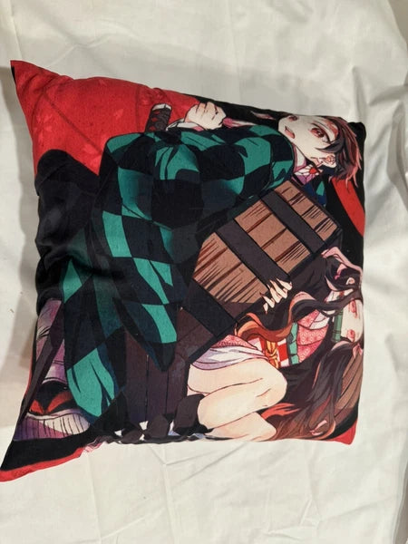Demon Slayer Anime Throw Pillow Case Cover Home Sofa Decor Square Cushion Case