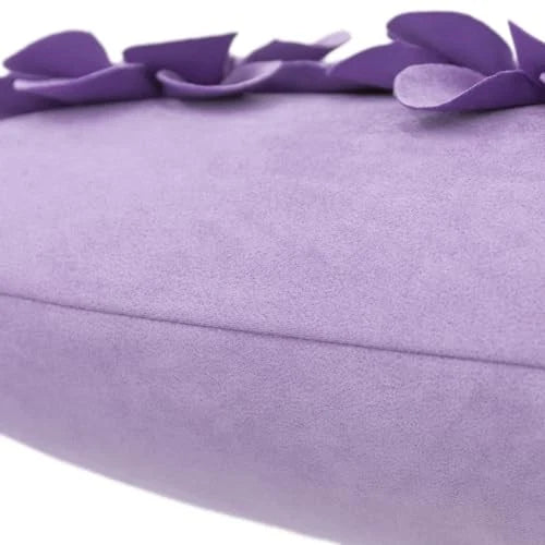 3D Flower Throw Pillow Cover Decorative Sunflower Polyester Purple Lilac