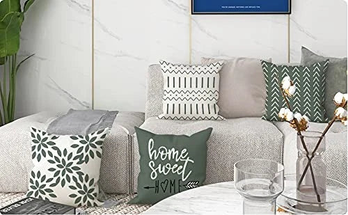 Pillow Covers 16x16 Set of 4, Modern Sofa 16" x 16" (Pack of 4) Aqua Green