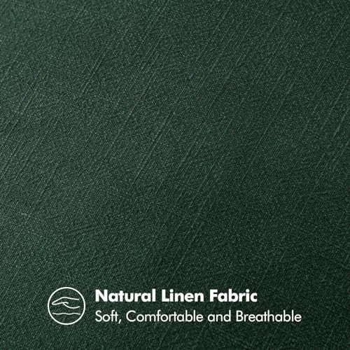 Decorative Linen Pillow Covers 18x18 Inch 18" x 18" (Pack of 2) 2 Dark Green