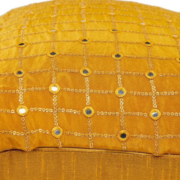 living room gold decorative pillow 18x18 mustard yellow throw pillow for sofa 2p
