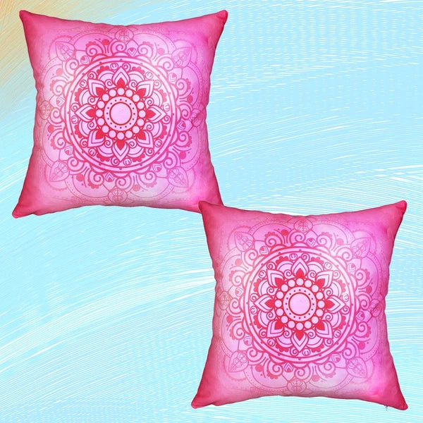 2 Pcs Yoga Pattern Pillowcase Home Decorative Cushion Cover with Floral