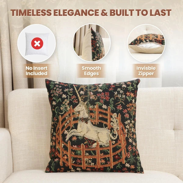 Charlotte Home Furnishings Couch Pillow Covers 16X16 in, Unicorn Decorative T...
