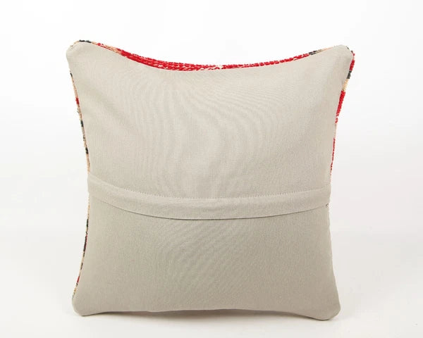 Handwoven Pillow Cover, Turkish Carpet Pillow, Kilim Pillow, 16x16 Pillow Cover