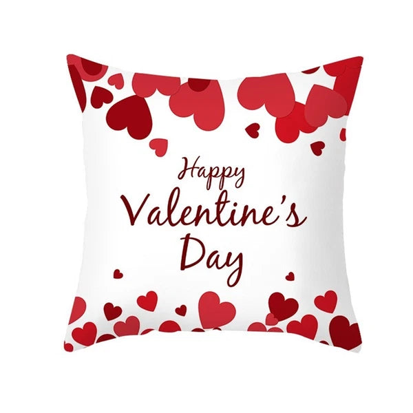4pcs/set Valentines Day Decoration Pillowcase Sofa Cushion Cover