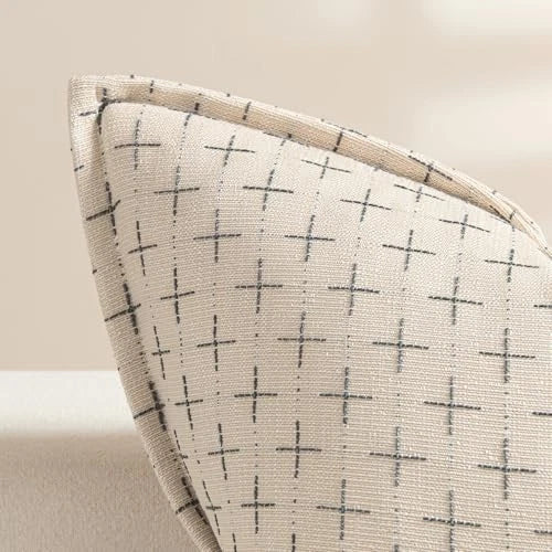 Decorative Burlap Linen Throw Pillows Covers 22x22 22" x 22" (Pack of 2) Beige