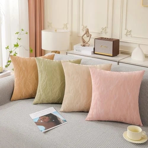 2 Pack Marble Pattern Cushion Cover Home Decor 18" x 18" (Pack of 2) Olive