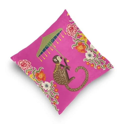 Throw Pillow Covers 20X20 Inch, Fall Pillow 20" x 20" (Pack of 1) Left Monkey