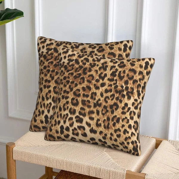 Leopard Print Pillow Covers 18x18 in Couch 18 x 18 (Pack of 2),