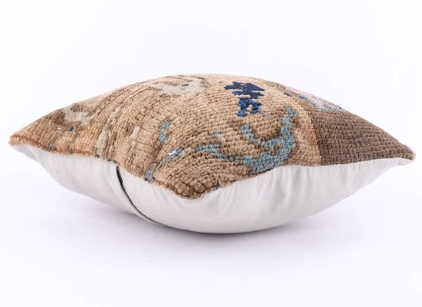 Wool Jute Cushion Cover Throw Indian Vintage Handmade Kilim Rug Pillows