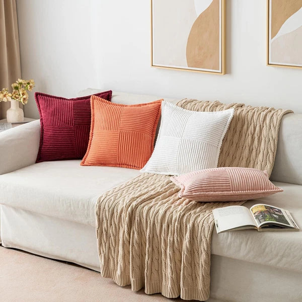 MIULEE Orange Fall Decorative Lumbar Throw Pillow Covers for Couch Bed Living...