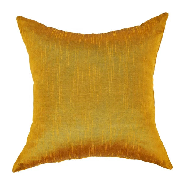living room gold decorative pillow 18x18 mustard yellow throw pillow for sofa 2p