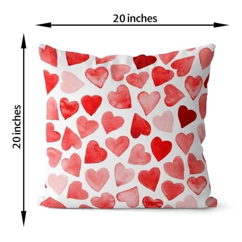 Valentines Day Pillow Covers 20x20 Set of 2 20" x 20" (Pack of 2) Red-4