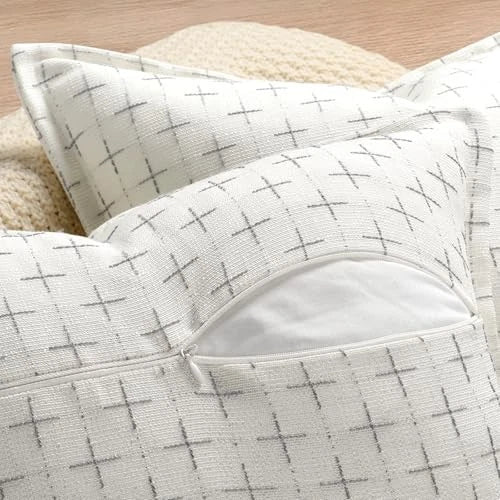 Pillow Covers 22x22 Set of 2 Soft Polyester 22" x 22" (Pack of 2) Pure White