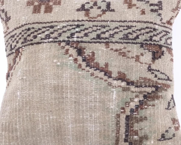 Handmade Square Jute Kilim Cushion Cover Indian Vintage Pillow 16x16 Rug Boho