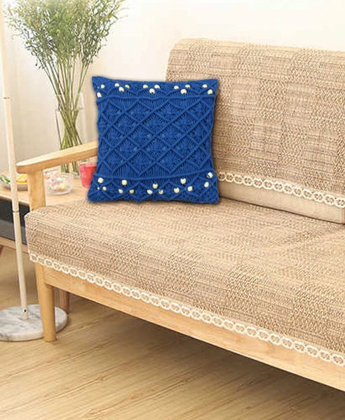 LIVINPARADISE | Macrame Cushion Cover | Woven Boho Cushion Cover | Home Décor |