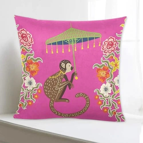 Throw Pillow Covers 20X20 Inch, Fall Pillow 20" x 20" (Pack of 1) Left Monkey