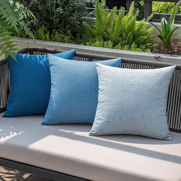 Pack of 2 Outdoor Throw Pillow Covers Waterproof Decorative Soft Pillowcases Lin