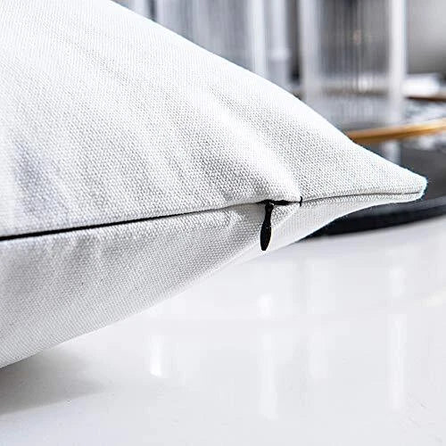 Leather Throw Pillow Covers, Set of 2 20" x 20" (Pack of 2) Black / White