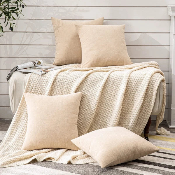 GAWAMAY Decorative Square Throw Pillow Covers 18"x18" Inch Set of 4, Super So...